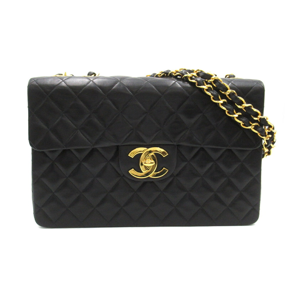 Chanel Big Matelasse Chain Shoulder 2way Shoulder Bag Lambskin Black